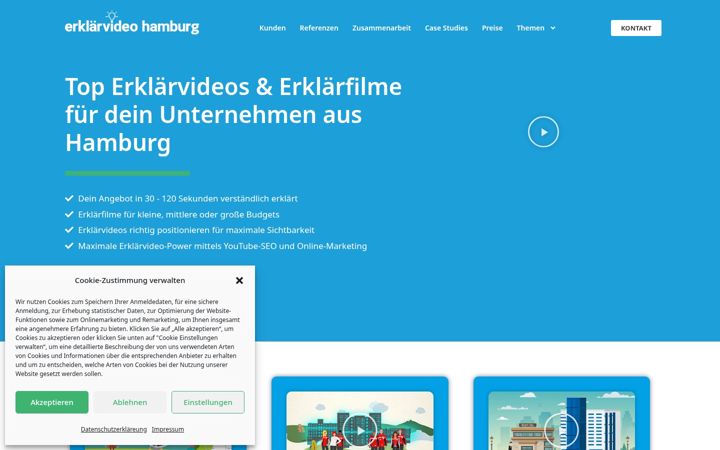Screenshot ta' erklaervideo-hamburg.net
