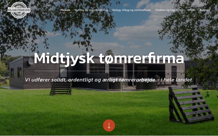 Screenshot stránky erlandpedersen.dk