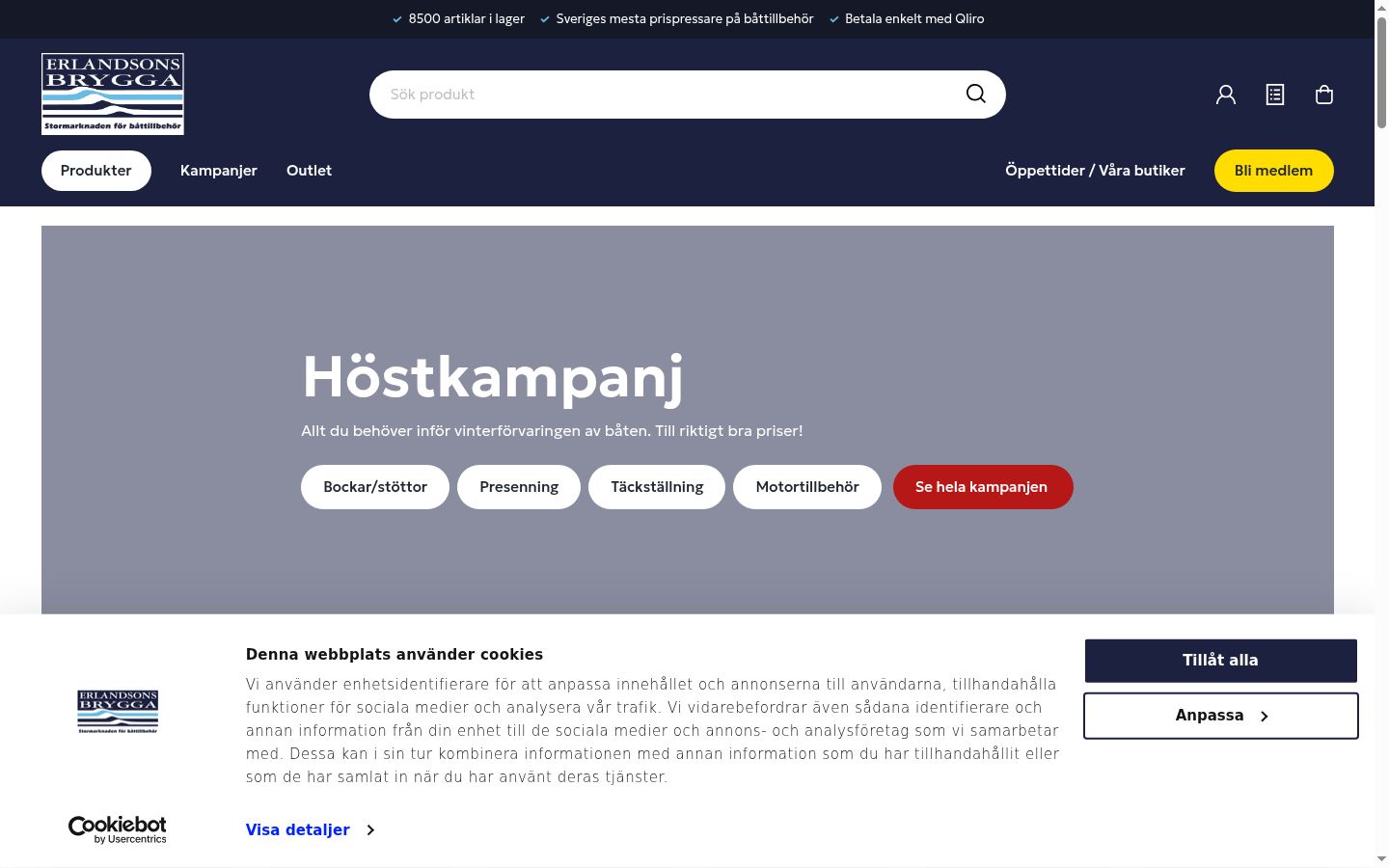 Screenshot του banner συγκατάθεσης που εμφανίστηκε πριν από οποιαδήποτε αλληλεπίδραση