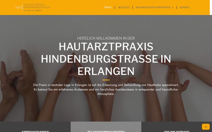 Екранна снимка на erlangen-hautarzt.de