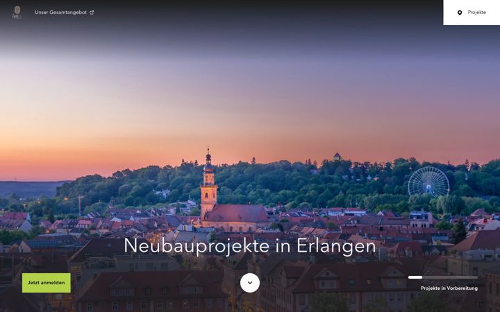 Екранна снимка на erlangen-neubau.de