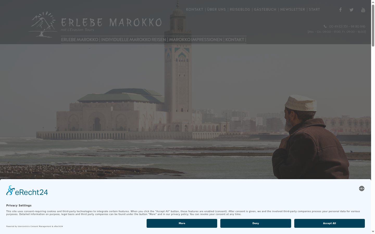 Screenshot tal-banner tal-kunsens muri qabel kwalunkwe interazzjoni