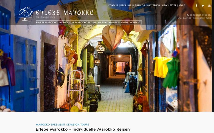 Screenshot ta' erlebe-marokko.net