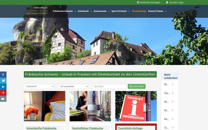 Screenshot ta' erlebnis-fraenkische-schweiz.net
