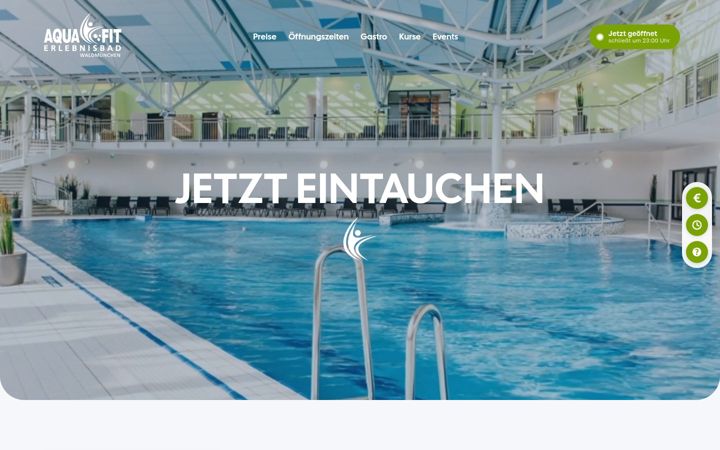 Screenshot stránky erlebnisbad-aquafit.de