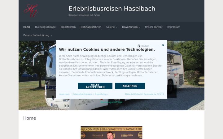 Screenshot stránky erlebnisbusreisen-haselbach.de