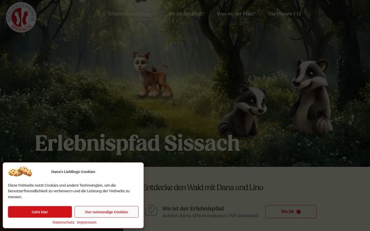 Screenshot stránky erlebnispfad-sissach.ch