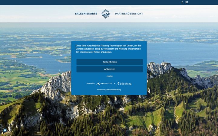Screenshot stránky erlebniswelt-chiemgau.de