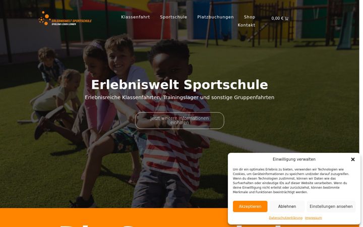 Screenshot stránky erlebniswelt-sportschule.de