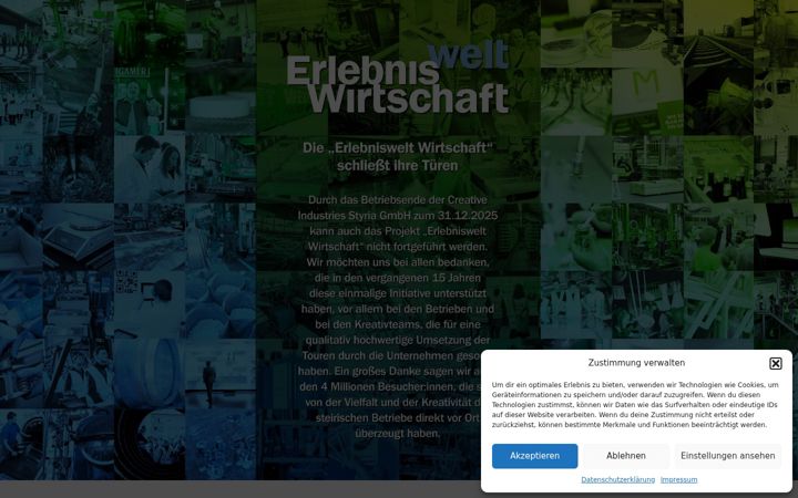 Skjámynd af erlebniswelt-wirtschaft.at