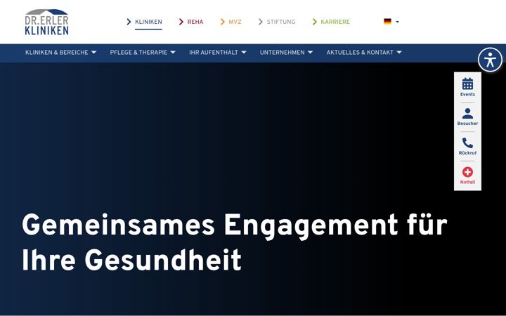 Screenshot stránky erler-klinik.de