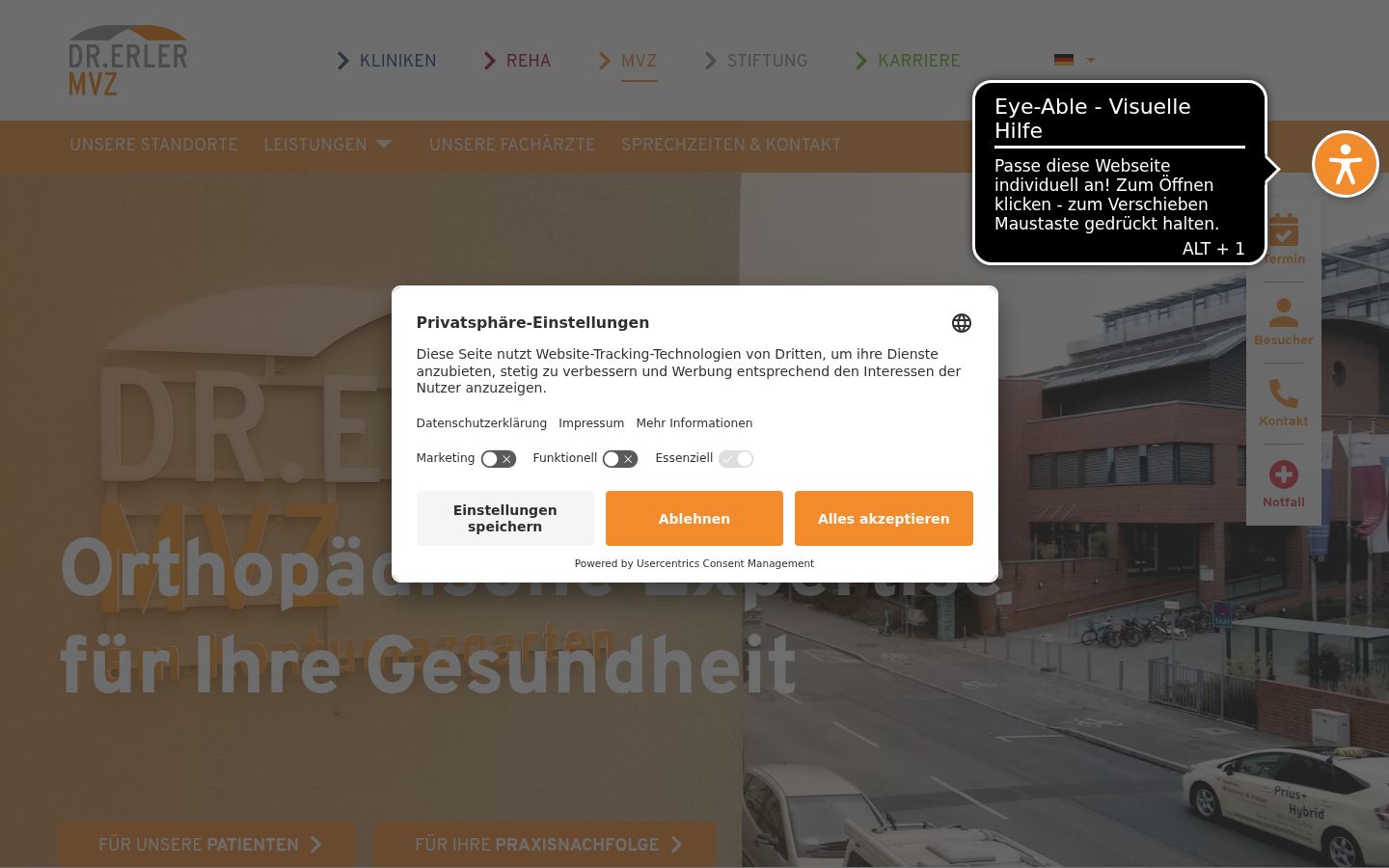 Képernyőkép a bármilyen interakció előtt megjelenő hozzájárulási bannerről