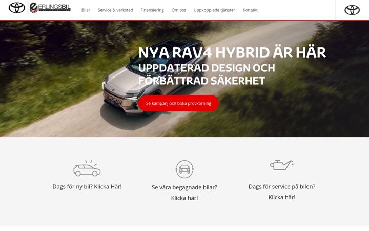 Posnetek zaslona erlingsbil.se