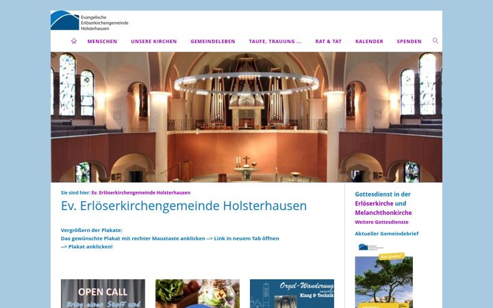 Screenshot stránky erloeser-holsterhausen.de