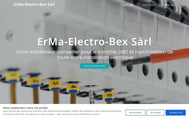 Screenshot stránky erma-electro-bex.ch
