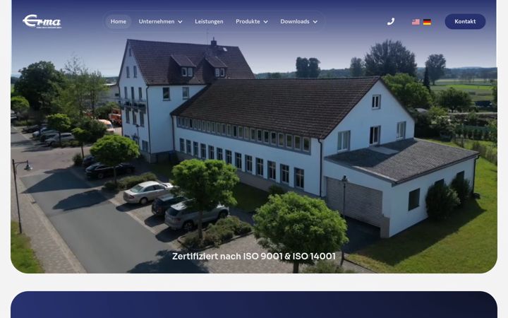 Screenshot stránky erma.de