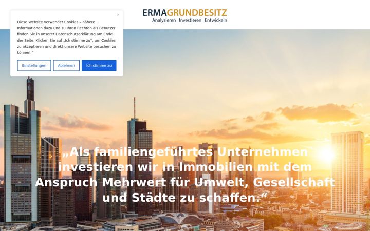 Screenshot stránky ermagrundbesitz.de