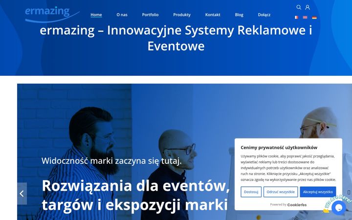 Screenshot stránky ermazing.pl