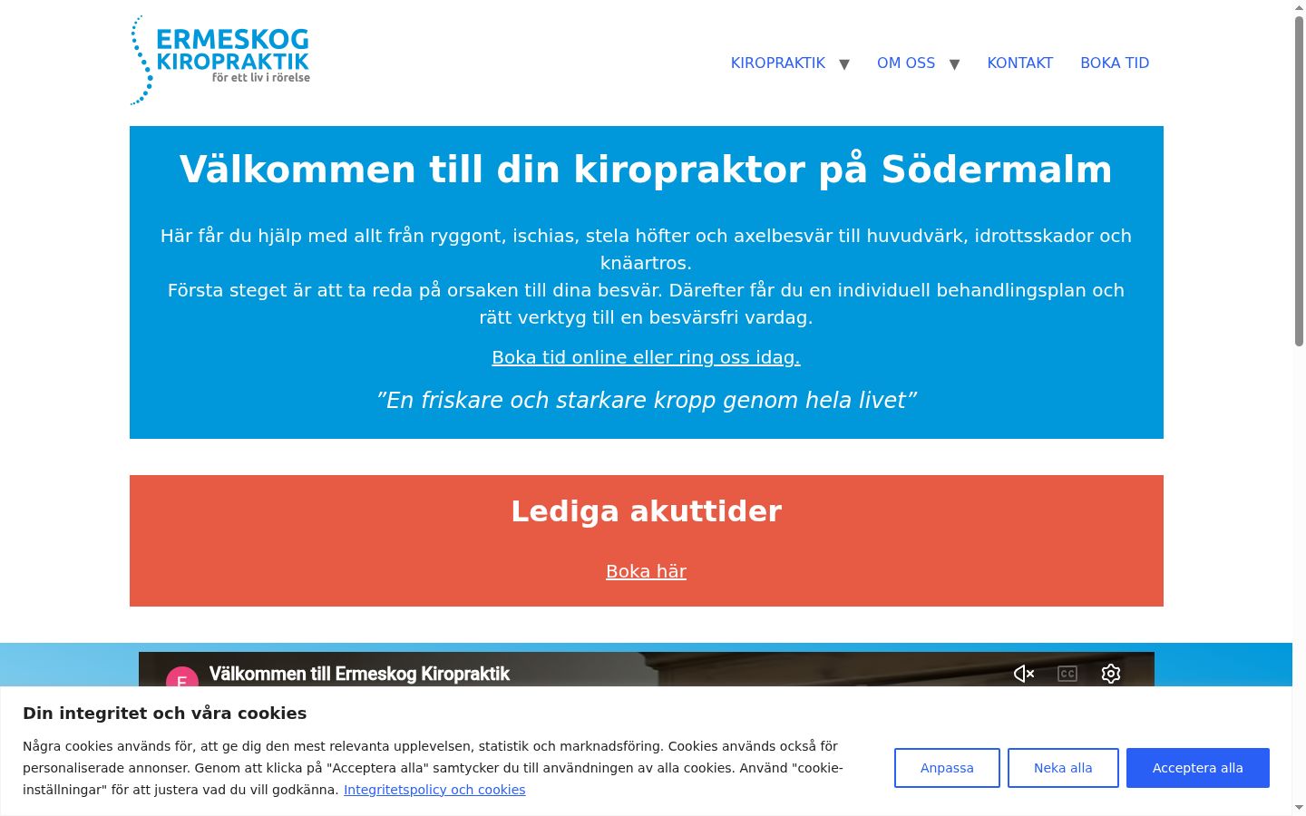 Sutikimo reklamjuostės, rodytos prieš bet kokią sąveiką, ekrano kopija