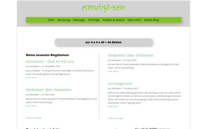Screenshot stránky ermutigt-sein.de