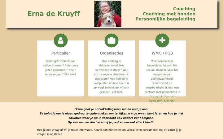 Snímek obrazovky ernadekruyff.nl