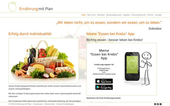 Screenshot stránky ernaehrung-mit-plan.de