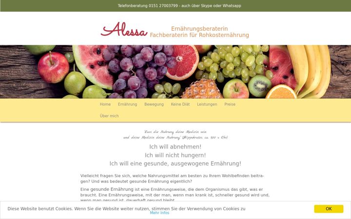 Screenshot stránky ernaehrungs-beraterin.de