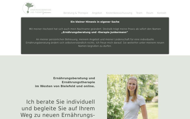 Screenshot stránky ernaehrungsberatung-brink.de