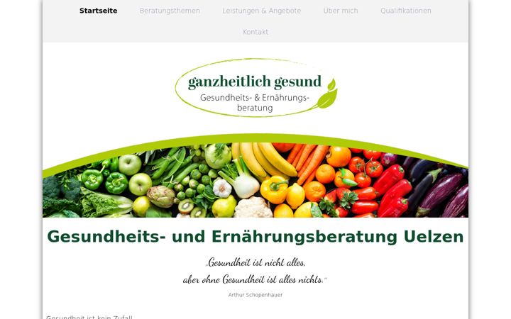 Screenshot stránky ernaehrungsberatung-harder.de