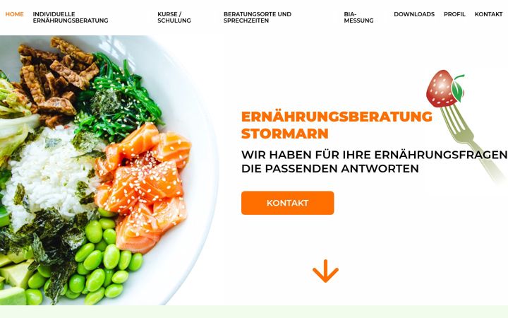 Screenshot stránky ernaehrungsberatung-stormarn.de