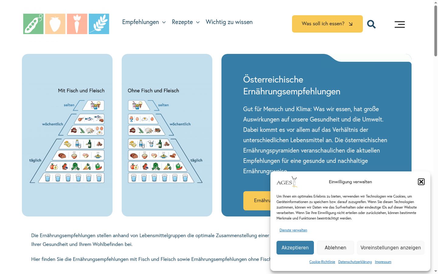 Screenshot tal-banner tal-kunsens muri qabel kwalunkwe interazzjoni