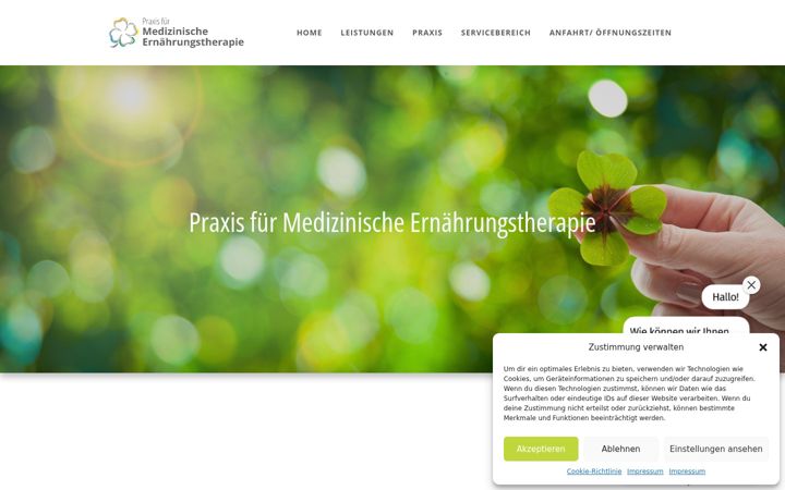 Screenshot stránky ernaehrungsmedizin-hameln.de