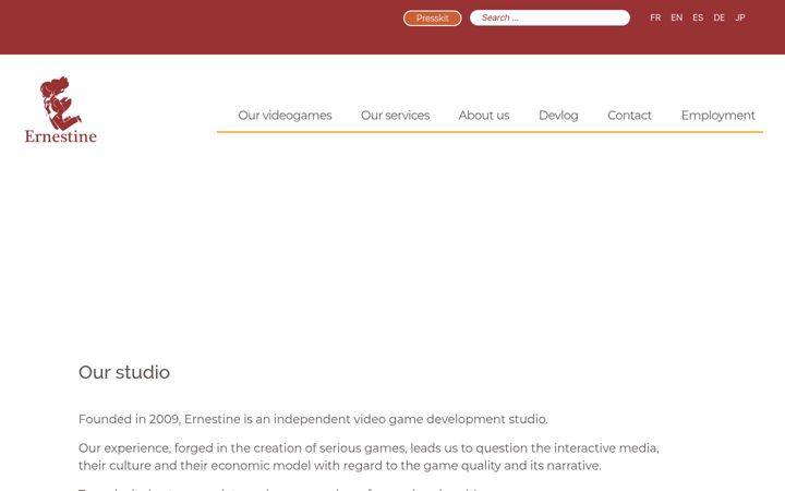 Screenshot ta' ernestine-games.fr
