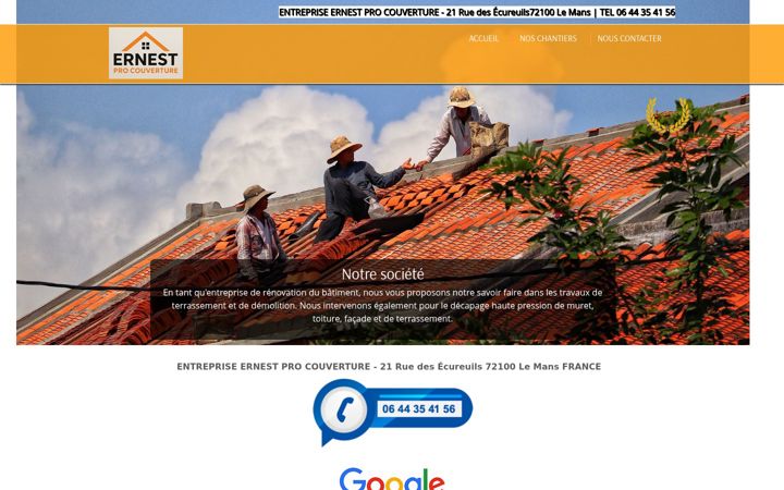 Screenshot ta' ernestprocouverture.fr