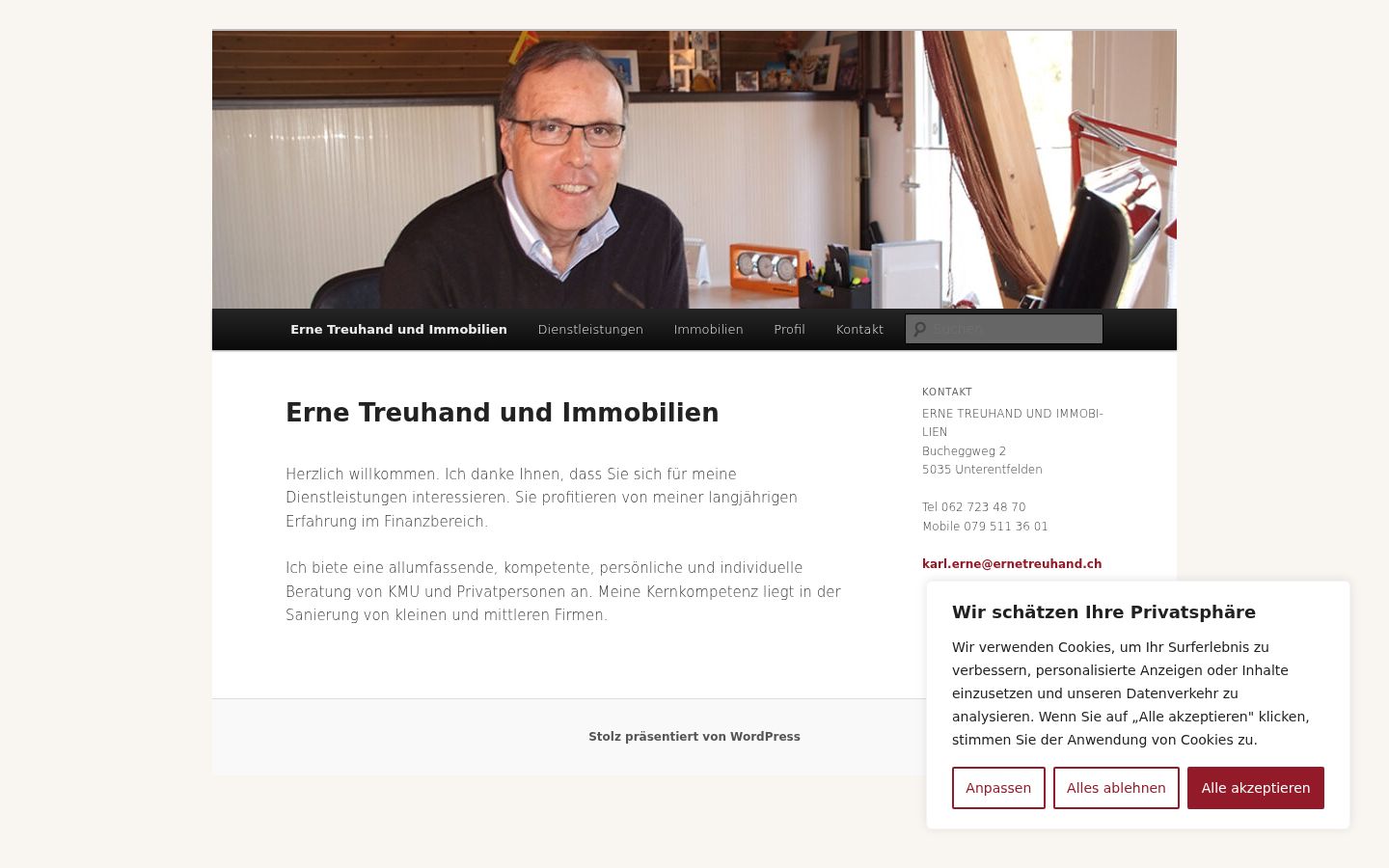 Capture d'écran de la bannière de consentement affichée avant toute interaction
