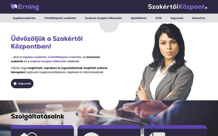 Snímek obrazovky erning.hu