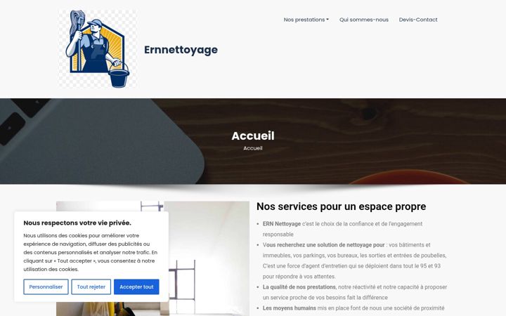 Screenshot ta' ernnettoyage.fr