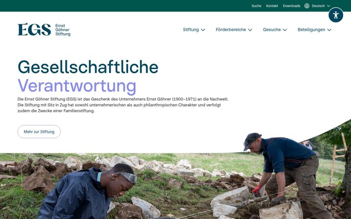 Ekraanipilt saidist ernst-goehner-stiftung.ch