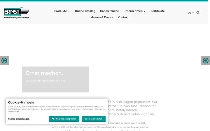 Screenshot of ernst-hagen.de
