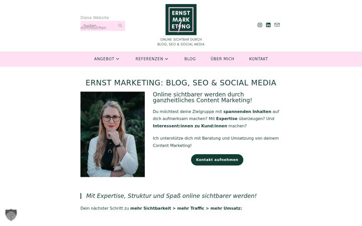 Screenshot of ernst-marketing.de