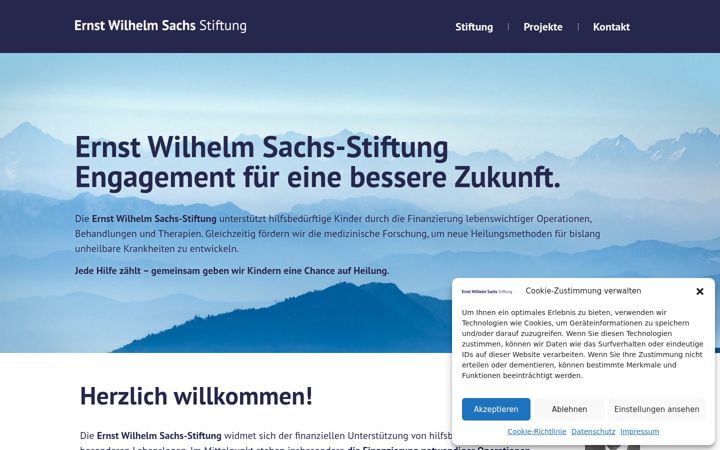 Screenshot of ernst-wilhelm-sachs-stiftung.de