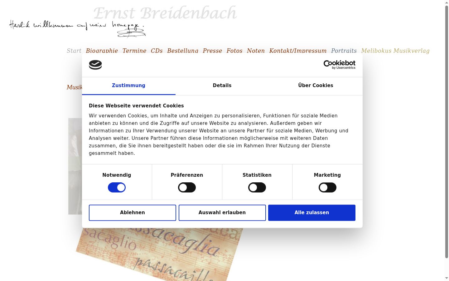 Screenshot of the consent banner shown before any interaction