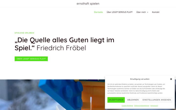 Screenshot of ernsthaftspielen.de