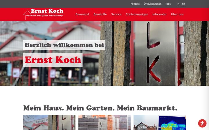 Screenshot of ernstkoch-baumarkt.de