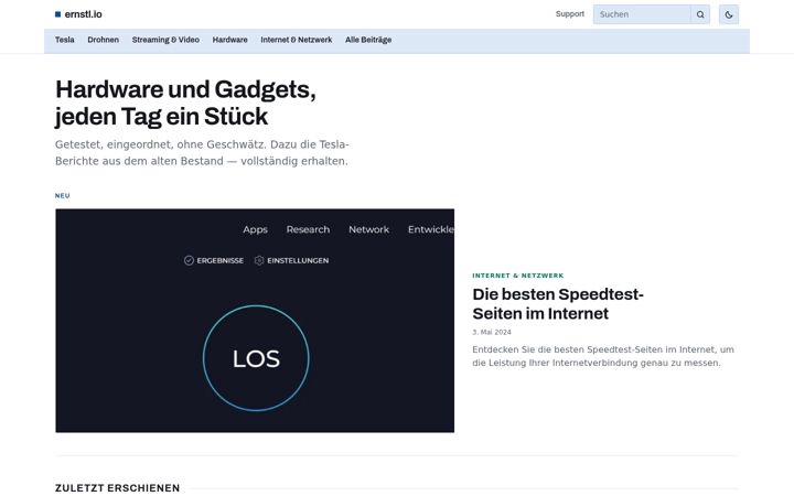 Screenshot του ernstl.io