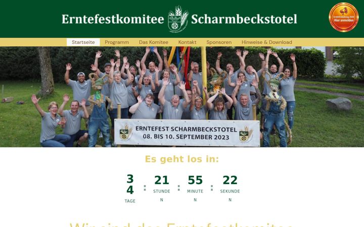 Képernyőkép: erntefest-scharmbeckstotel.de