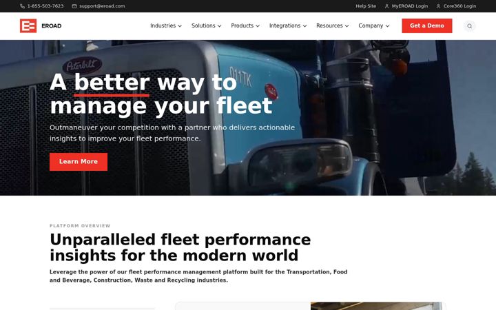 Screenshot of eroad.com