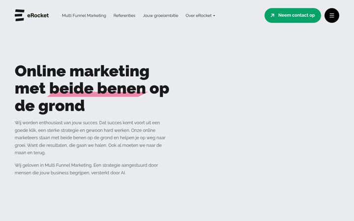 Screenshot of erocket.nl