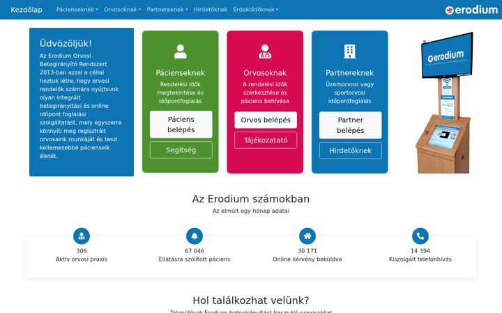 Skærmbillede af erodium.hu