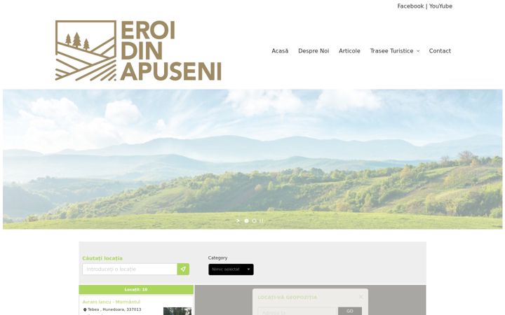 Captura de pantalla de eroidinapuseni.ro